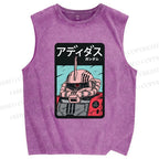 Unisex MS-06S Char's Zaku II Printed Washed Tank Top