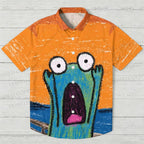 Shouting Frog Printed Hawaiian Shirt