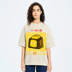 Yayoi Kusama Bread Vintage Design Washed Crew Neck T-Shirt