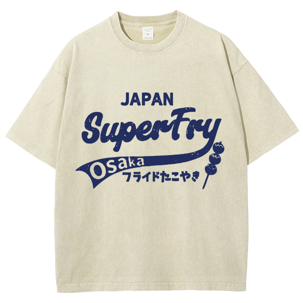 Osaka Flying Takoyaki SuperFly Japanese Vintage Washed T-shirt