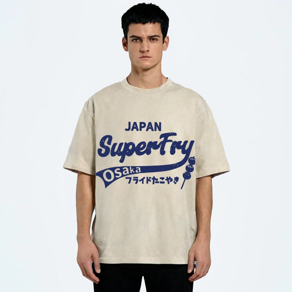 Osaka Flying Takoyaki SuperFly Japanese Vintage Washed T-shirt