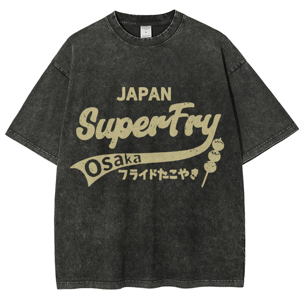 Osaka Flying Takoyaki SuperFly Japanese Vintage Washed T-shirt