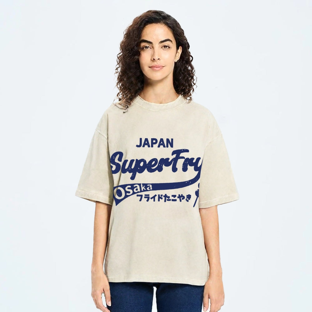 Osaka Flying Takoyaki SuperFly Japanese Vintage Washed T-shirt