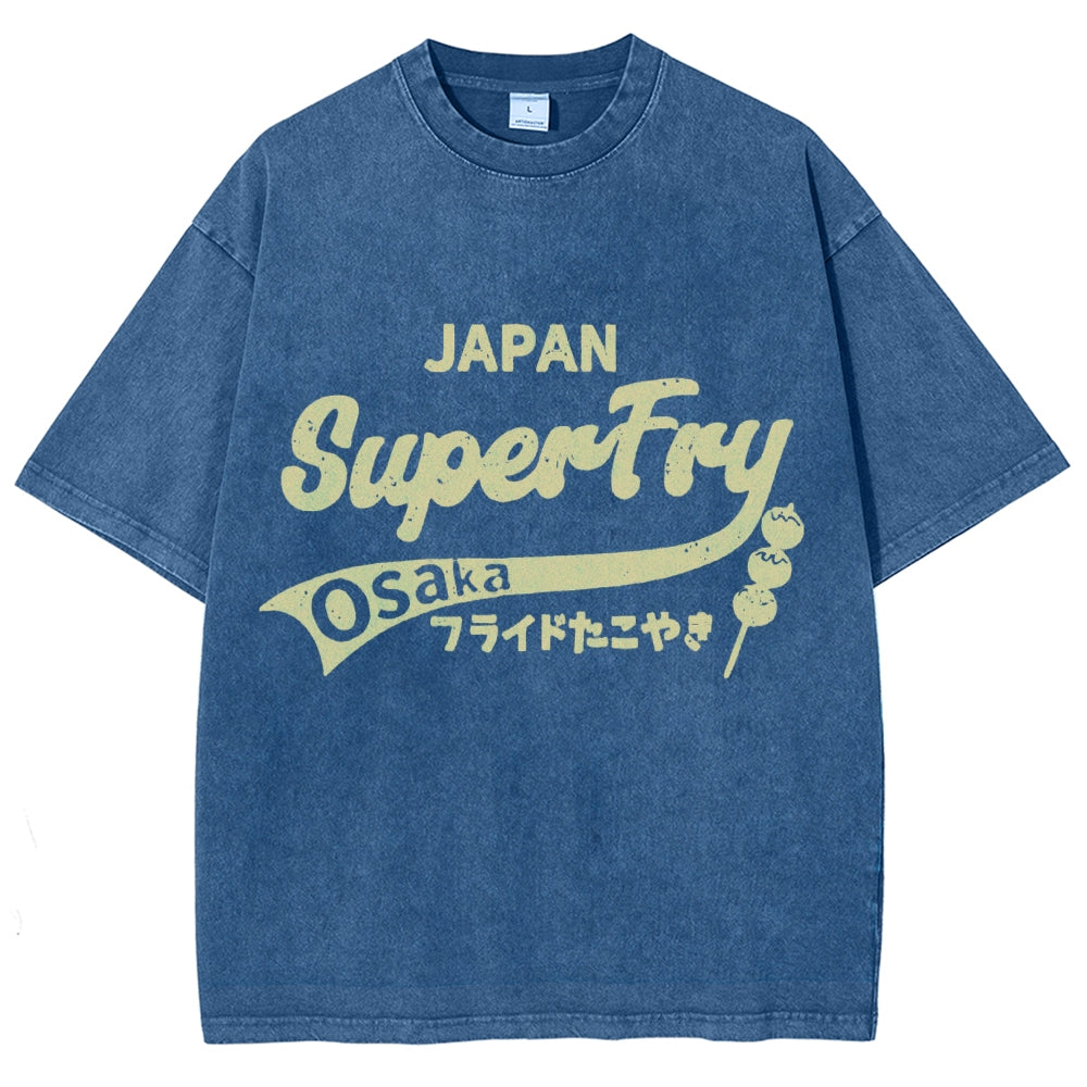 Osaka Flying Takoyaki SuperFly Japanese Vintage Washed T-shirt