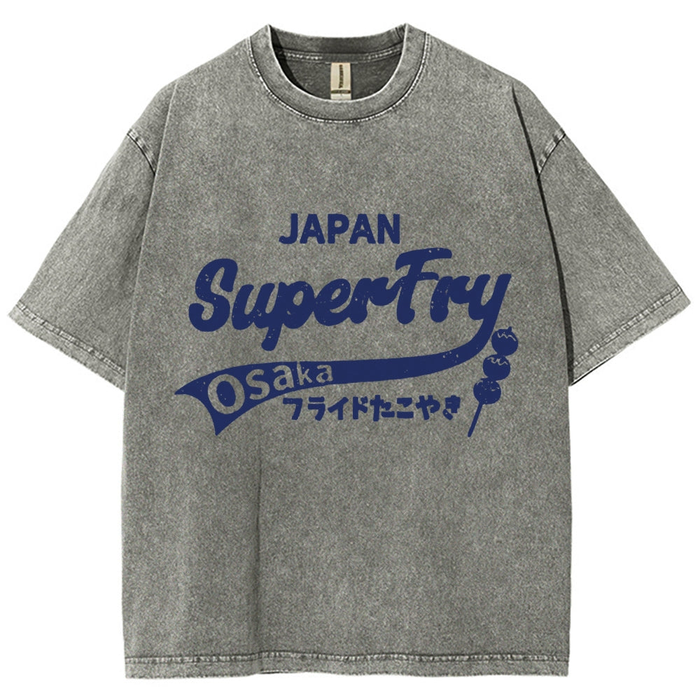Osaka Flying Takoyaki SuperFly Japanese Vintage Washed T-shirt