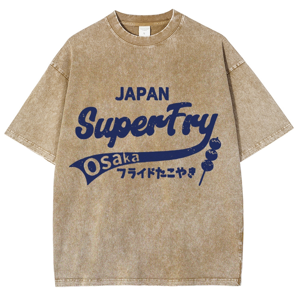 Osaka Flying Takoyaki SuperFly Japanese Vintage Washed T-shirt