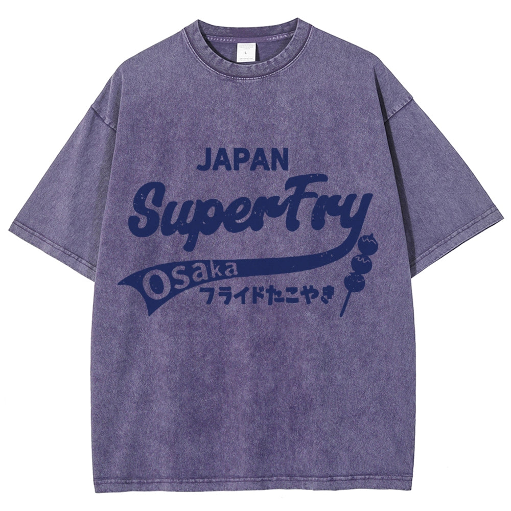 Osaka Flying Takoyaki SuperFly Japanese Vintage Washed T-shirt