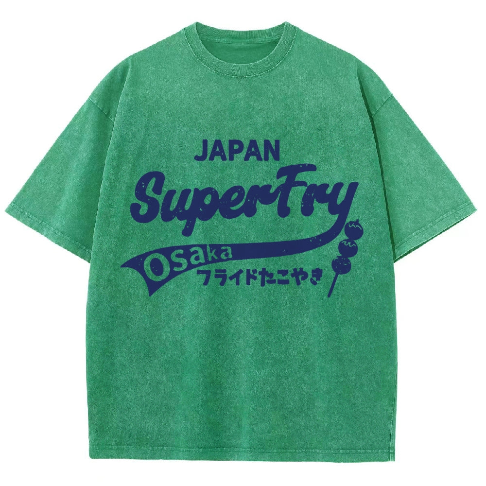 Osaka Flying Takoyaki SuperFly Japanese Vintage Washed T-shirt