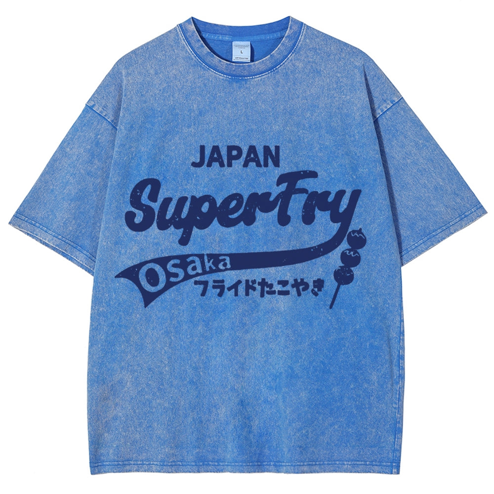 Osaka Flying Takoyaki SuperFly Japanese Vintage Washed T-shirt