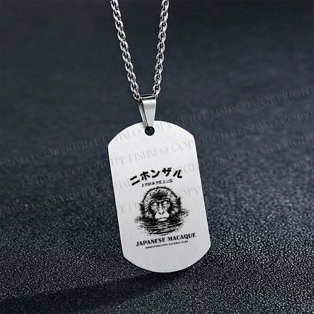 The Macaque Monkey In The Bath Necklace