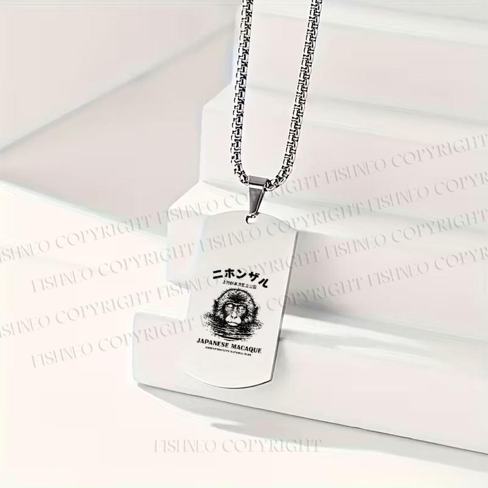 The Macaque Monkey In The Bath Necklace