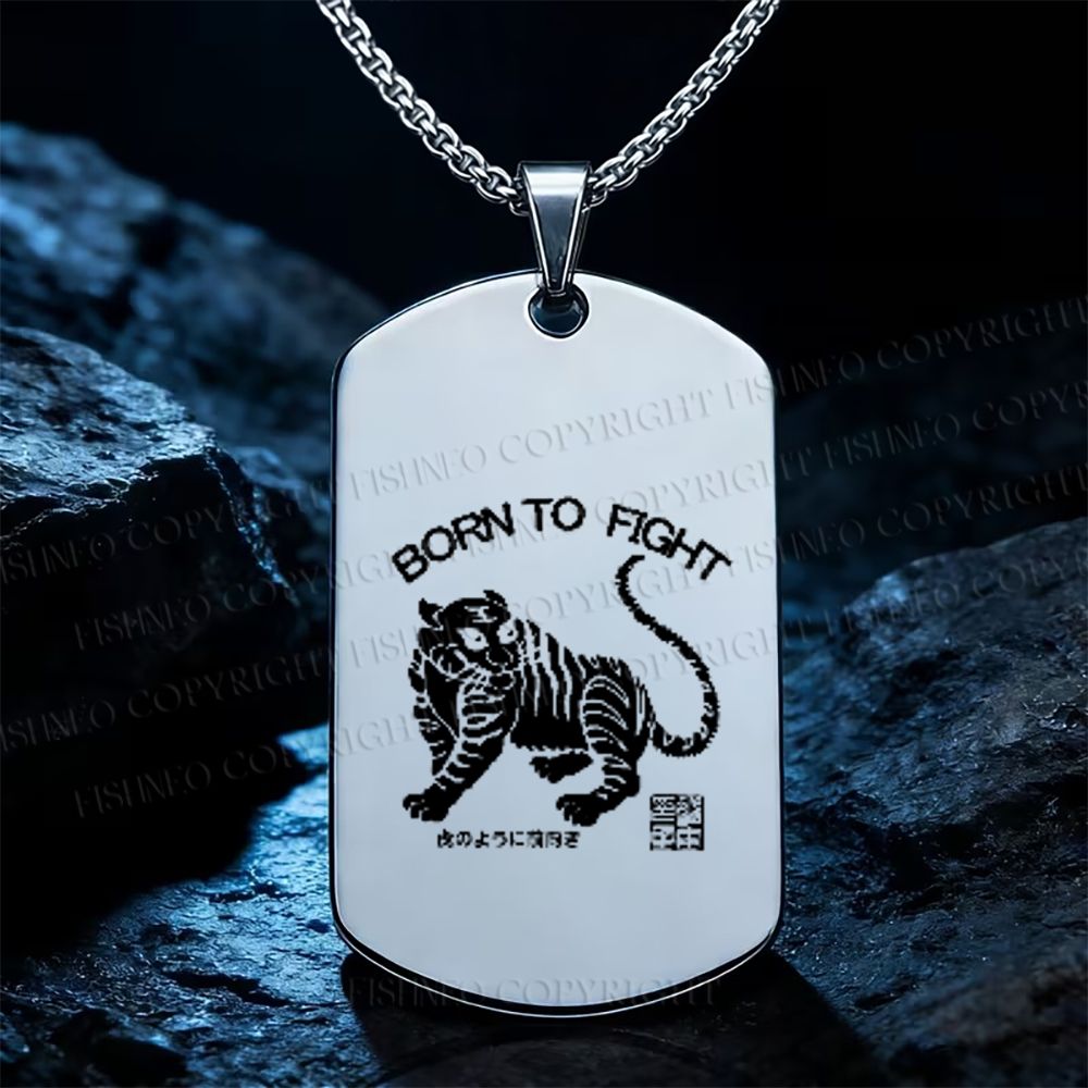 Born To Fight Tiger Necklace