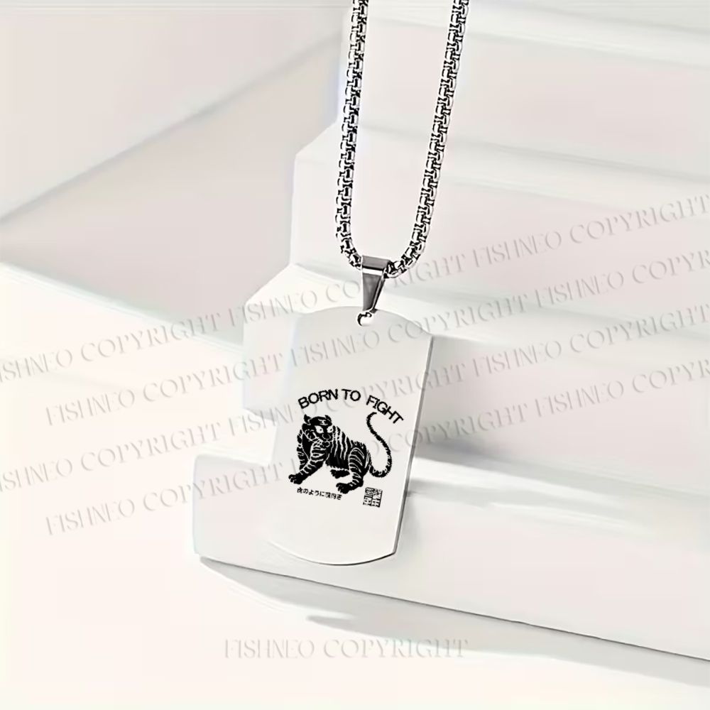 Born To Fight Tiger Necklace