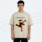 Unisex Bauhaus Running Man Printed Washed Tee