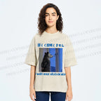 Unisex I Will not Elaborate Funny Opossum Printed Washed Tee