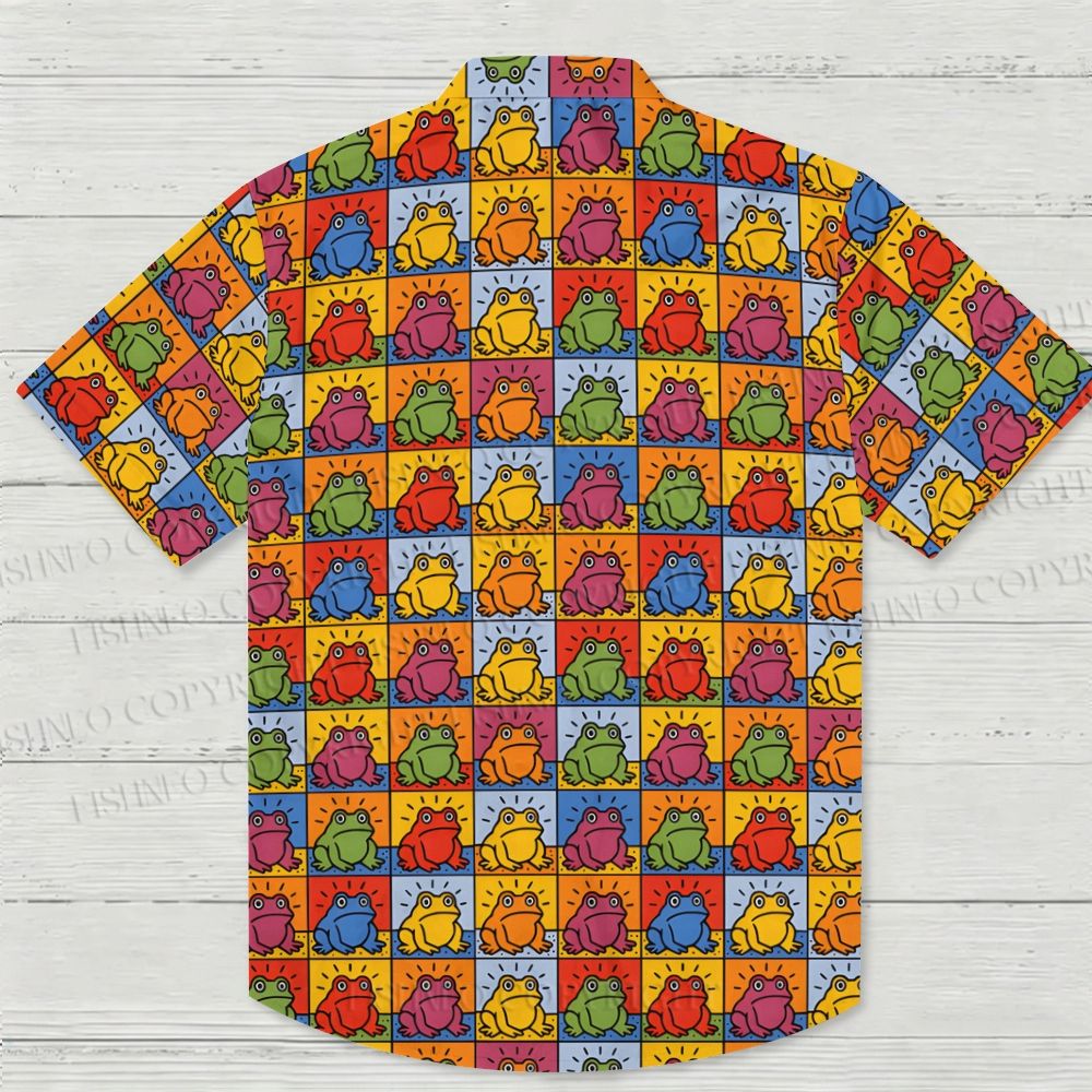 Colorful frogs Hawaiian Shirt