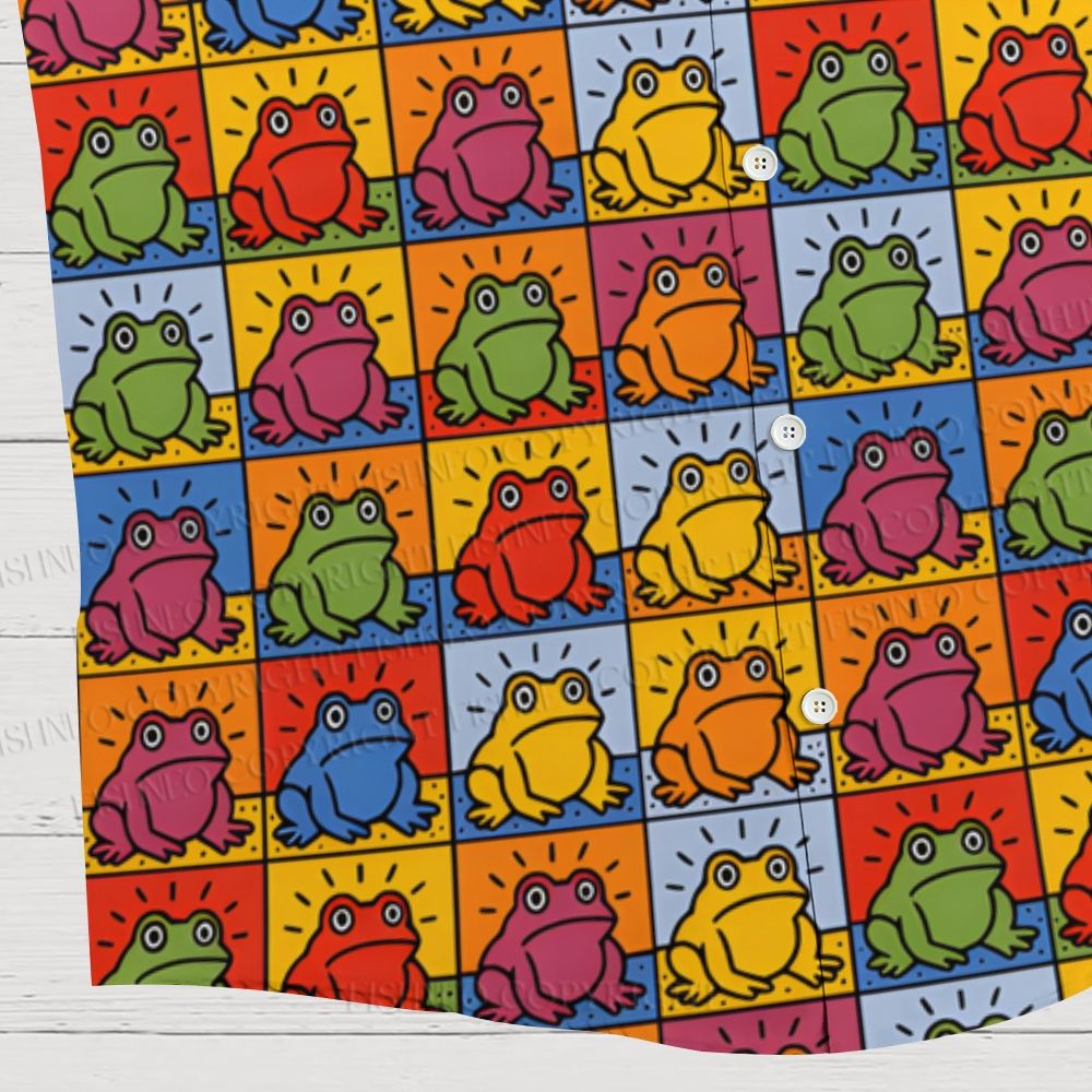 Colorful frogs Hawaiian Shirt