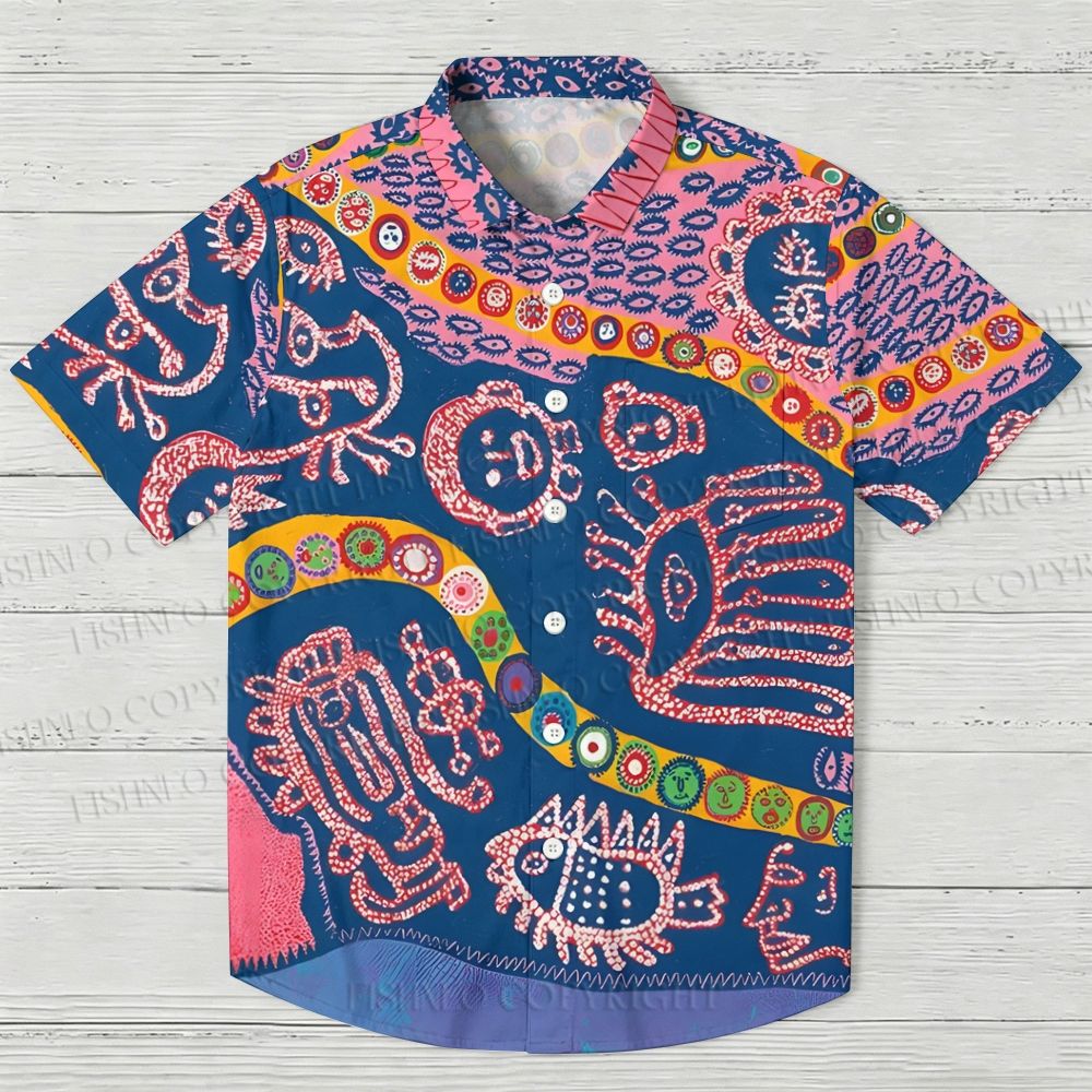 Yayoi Kusama Brilliance Of Life Hawaiian Shirt