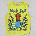 Unisex Pirate Squid Printed Tank Top