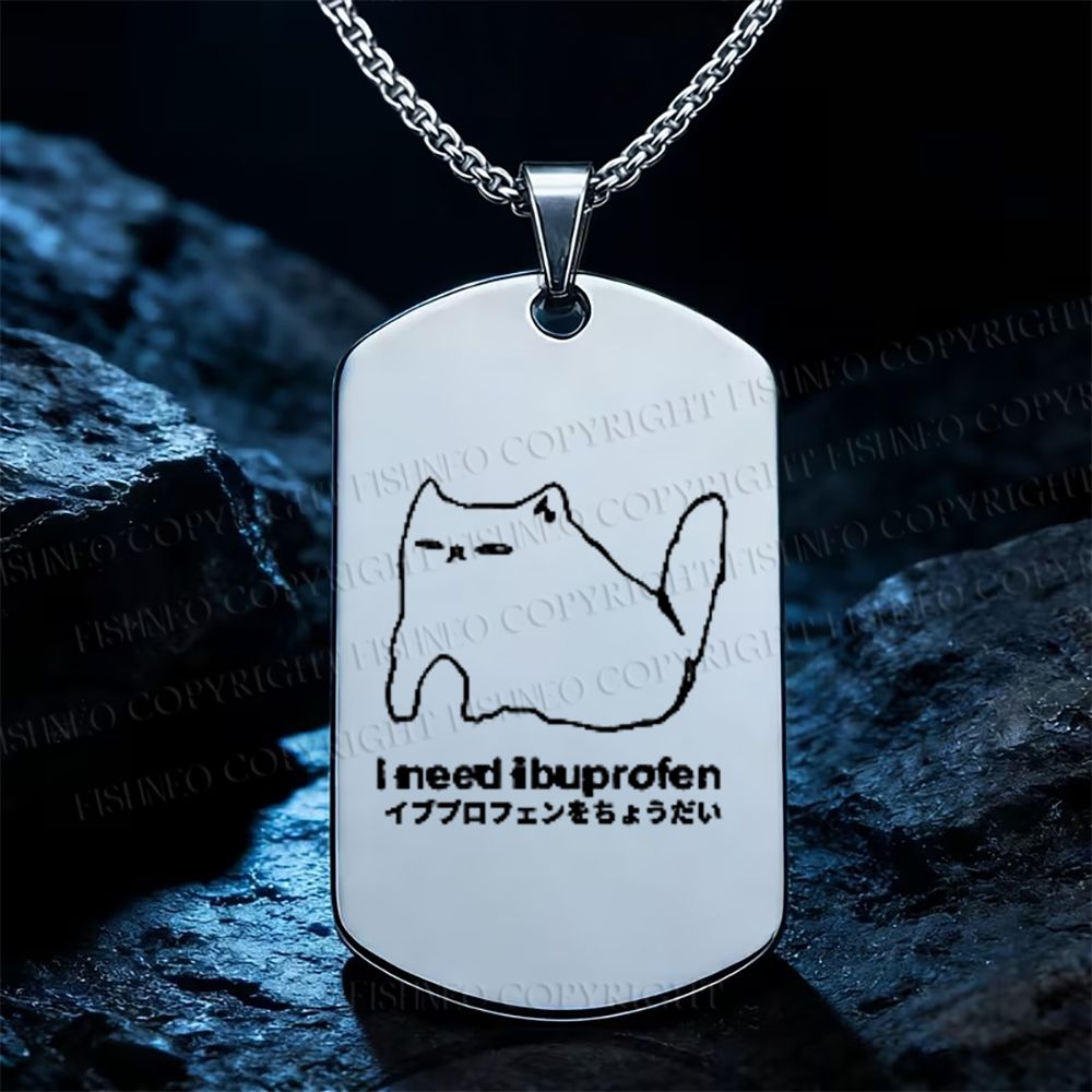 I need ibuprofen Cat Vintage Necklace