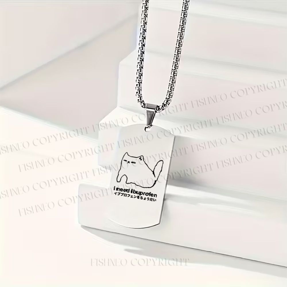 I need ibuprofen Cat Vintage Necklace