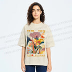 Unisex Yayoi Kusama Flowers Printed Washed Tee