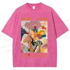 Unisex Yayoi Kusama Flowers Printed Washed Tee