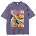 Unisex Yayoi Kusama Flowers Printed Washed Tee