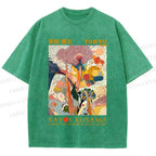 Unisex Yayoi Kusama Flowers Printed Washed Tee
