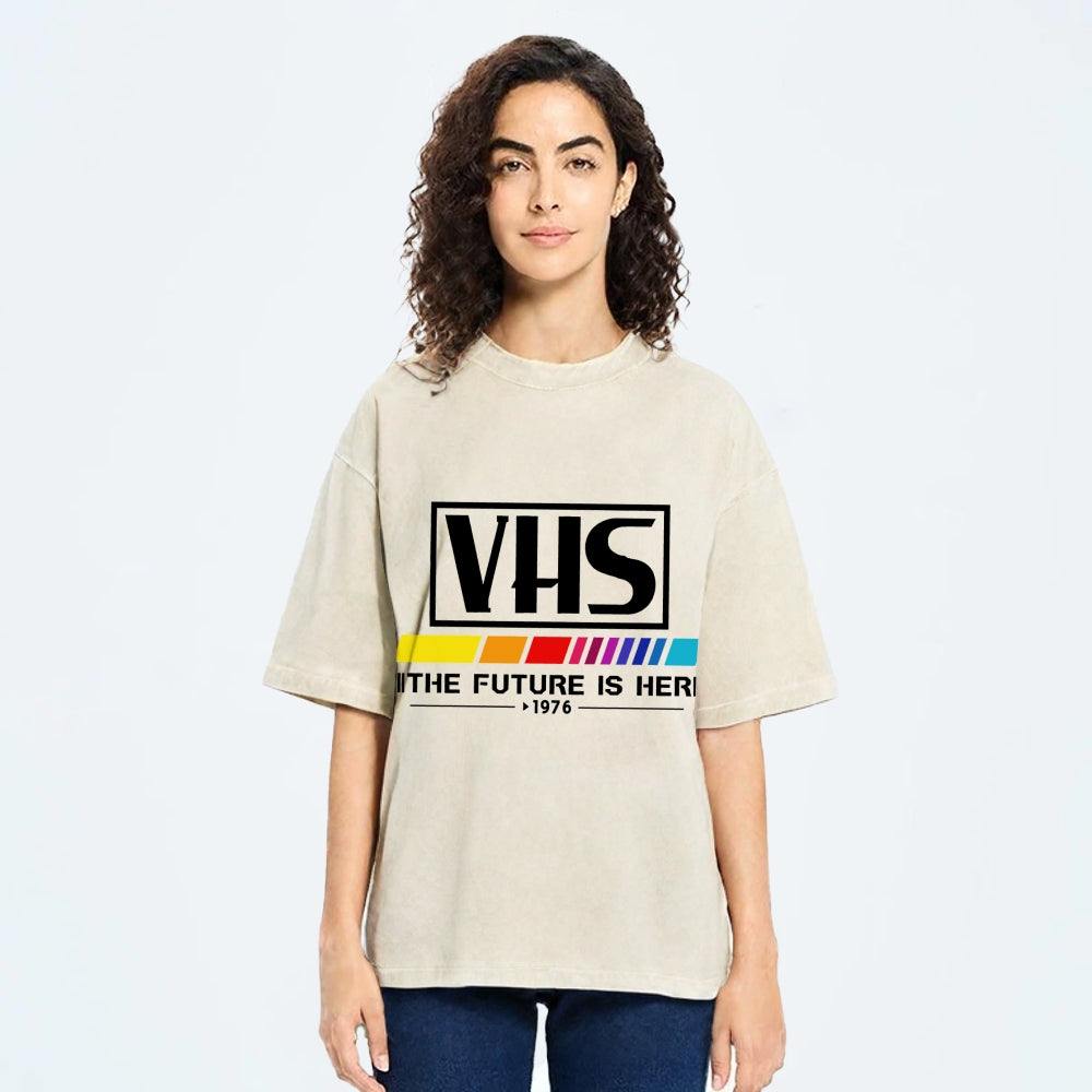 VHS 1976 Vintage Wash Japanese Design T-Shirt