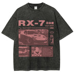 Japanese racing car RX7 Vintage Washed T-shirt