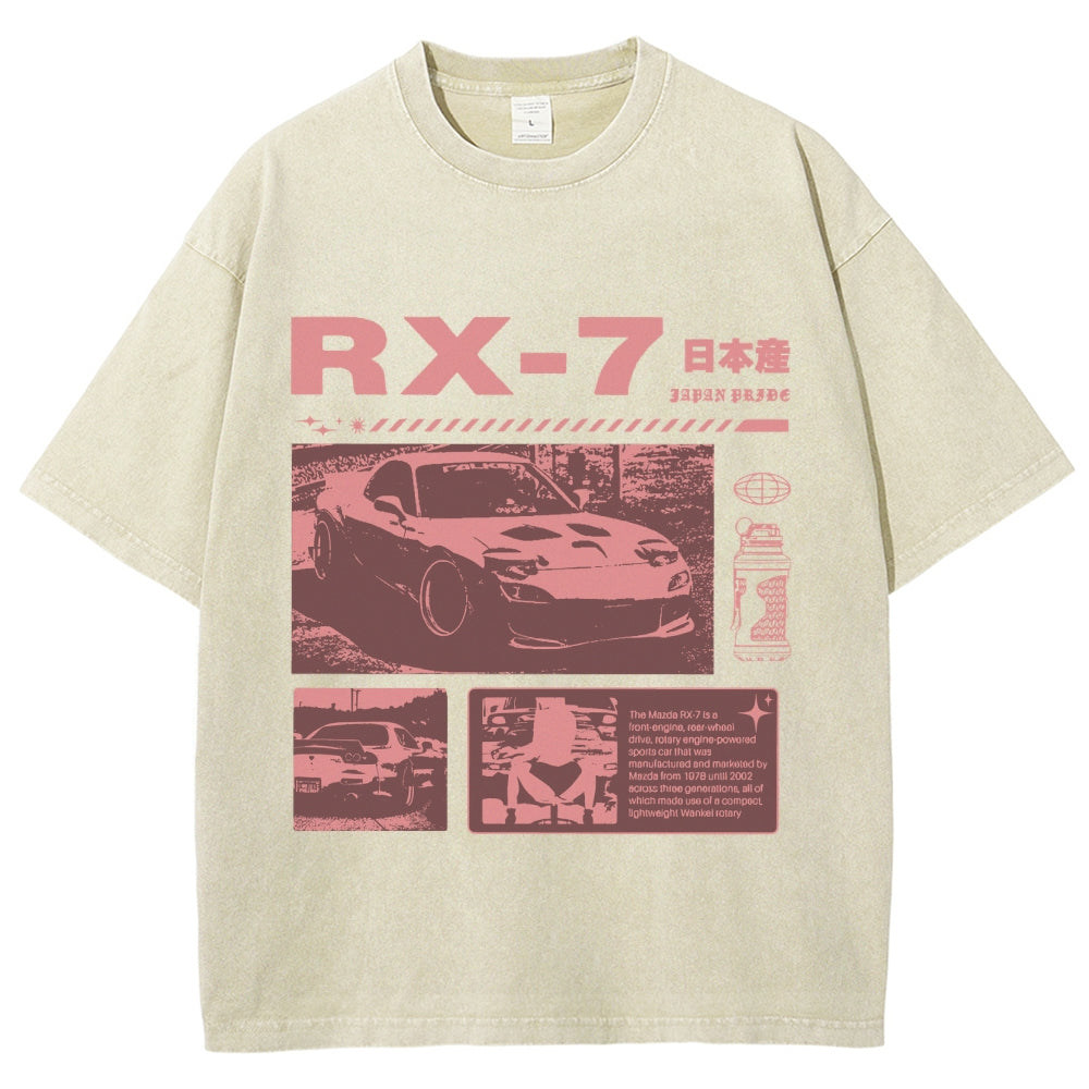 Japanese racing car RX7 Vintage Washed T-shirt