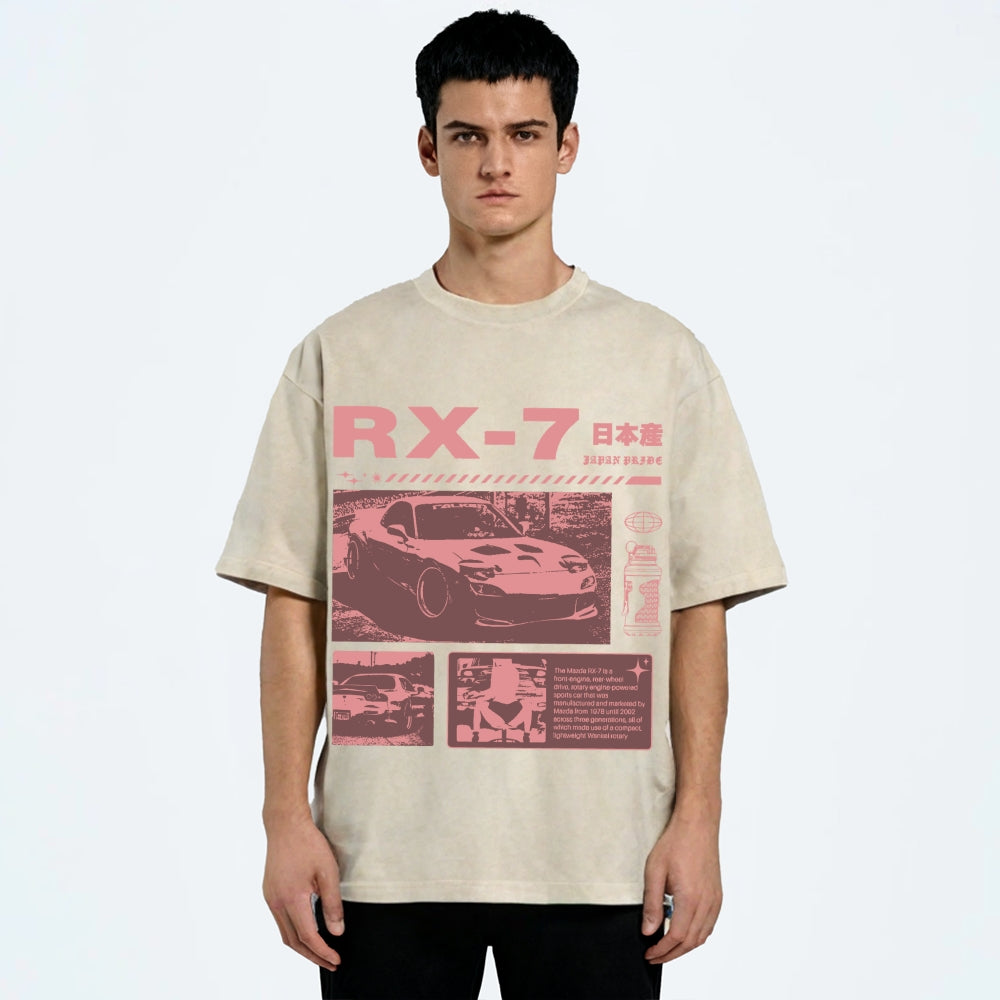 Japanese racing car RX7 Vintage Washed T-shirt