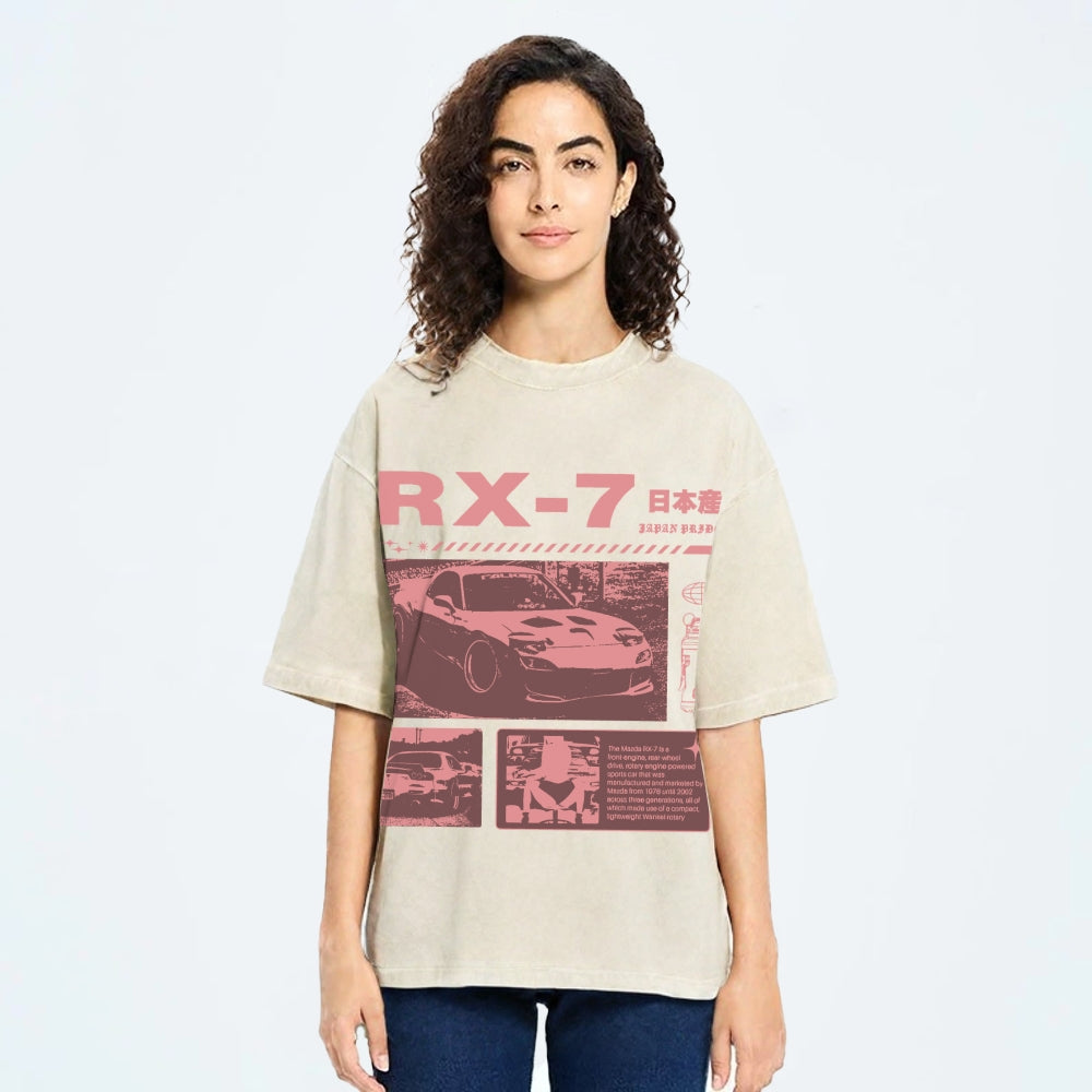 Japanese racing car RX7 Vintage Washed T-shirt
