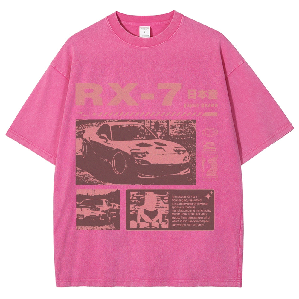 Japanese racing car RX7 Vintage Washed T-shirt