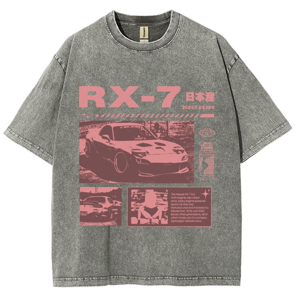 Japanese racing car RX7 Vintage Washed T-shirt