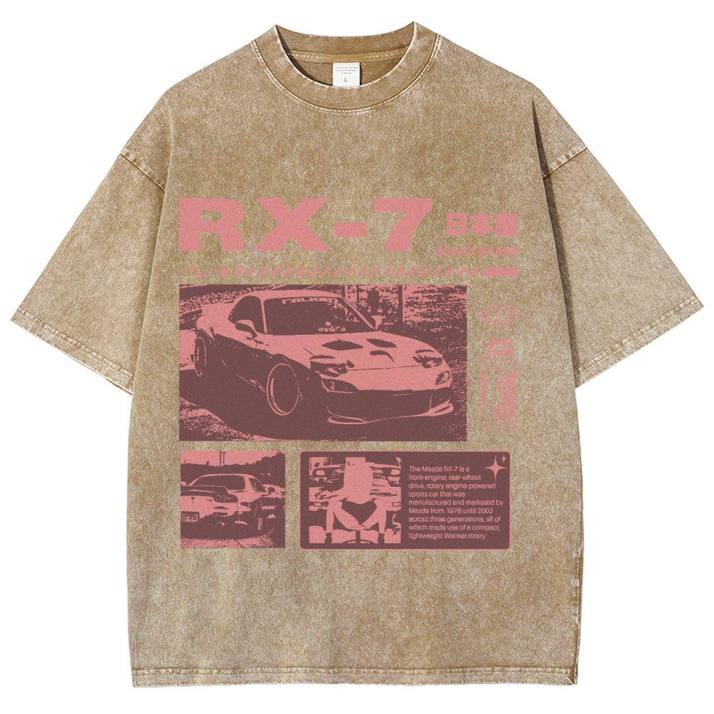 Japanese racing car RX7 Vintage Washed T-shirt