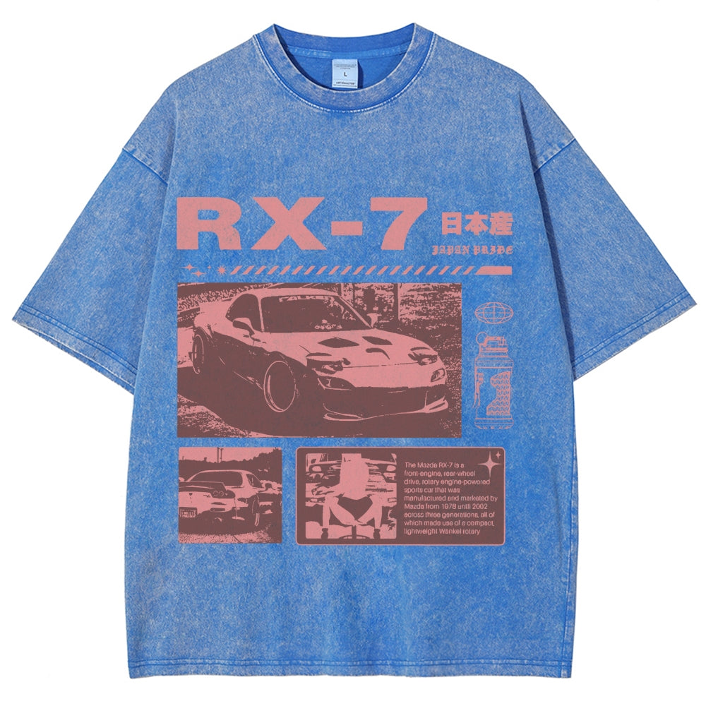 Japanese racing car RX7 Vintage Washed T-shirt