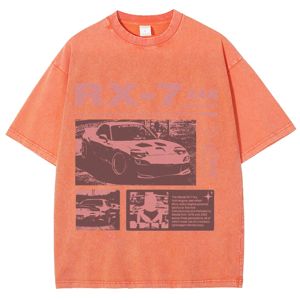 Japanese racing car RX7 Vintage Washed T-shirt
