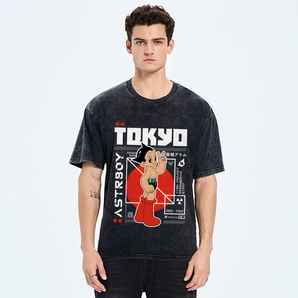 Astro Boy Vintage Wash Japanese Design T-Shirt