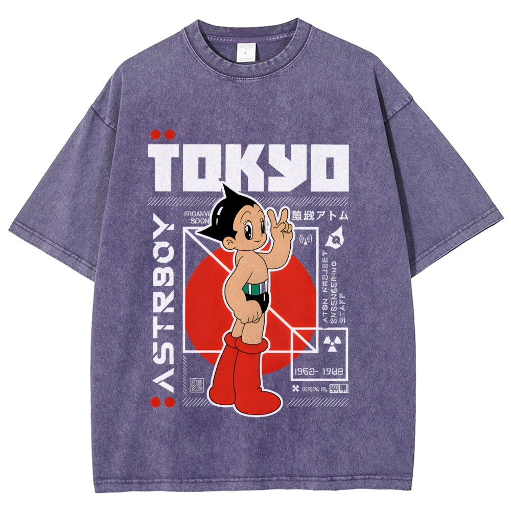 Astro Boy Vintage Wash Japanese Design T-Shirt