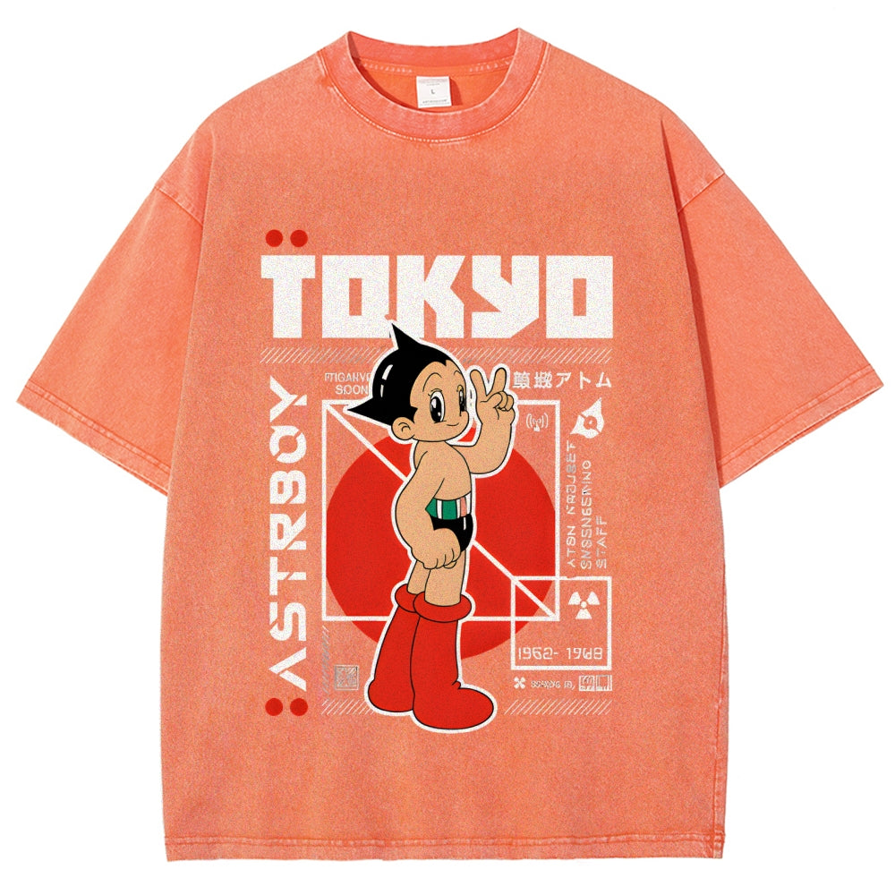 Astro Boy Vintage Wash Japanese Design T-Shirt