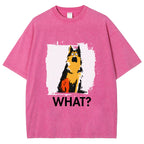 Unisex German Shepherd What Dog Printed Washed Tee