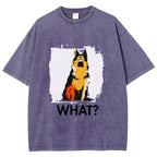 Unisex German Shepherd What Dog Printed Washed Tee
