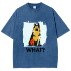 Unisex German Shepherd What Dog Printed Washed Tee