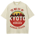 Kyoto Japan Honshu Kansai Region Vintage Wash Japanese Design T-Shirt