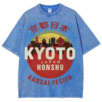Kyoto Japan Honshu Kansai Region Vintage Wash Japanese Design T-Shirt
