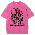 Angry Pikuruboru Pickleball Washed T-Shirt