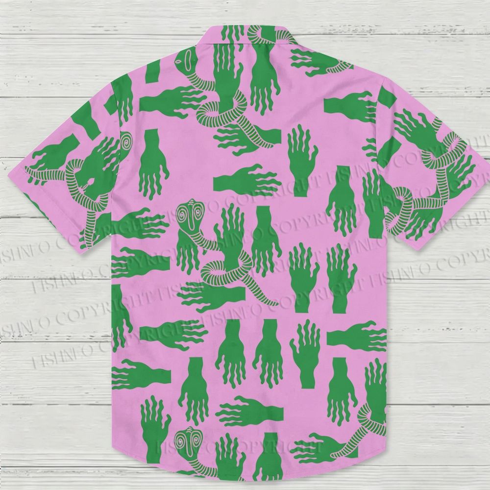 King Cobra And Hands Hawaiian Shirt