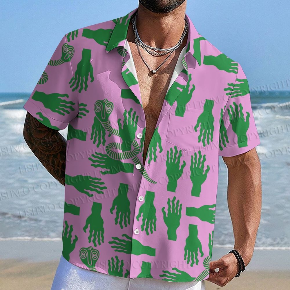 King Cobra And Hands Hawaiian Shirt